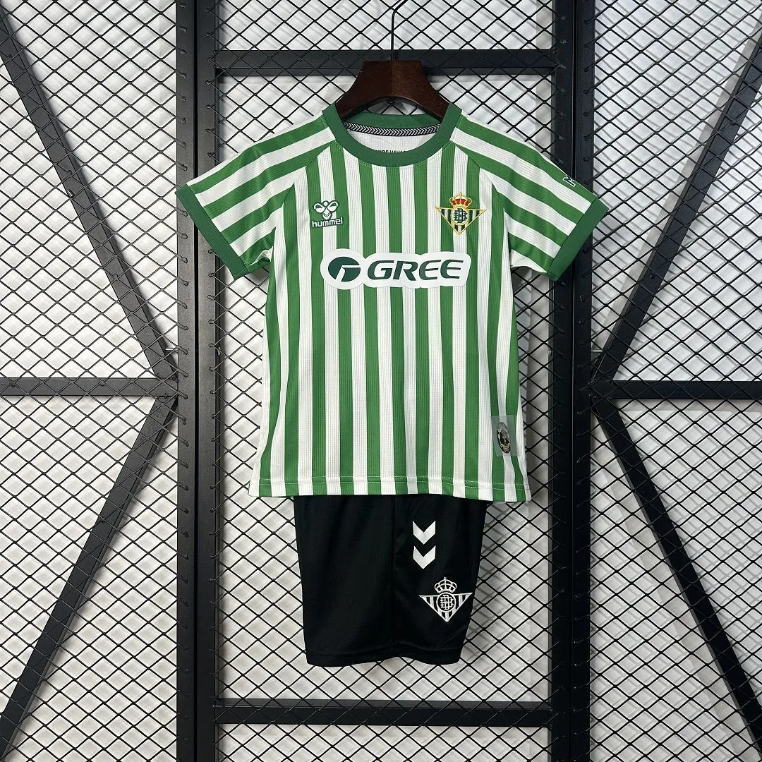 24-25 Real Betis Conference League Final Kid Kits Youth Apparels AAAAJersey Wholesale Yupoo 9