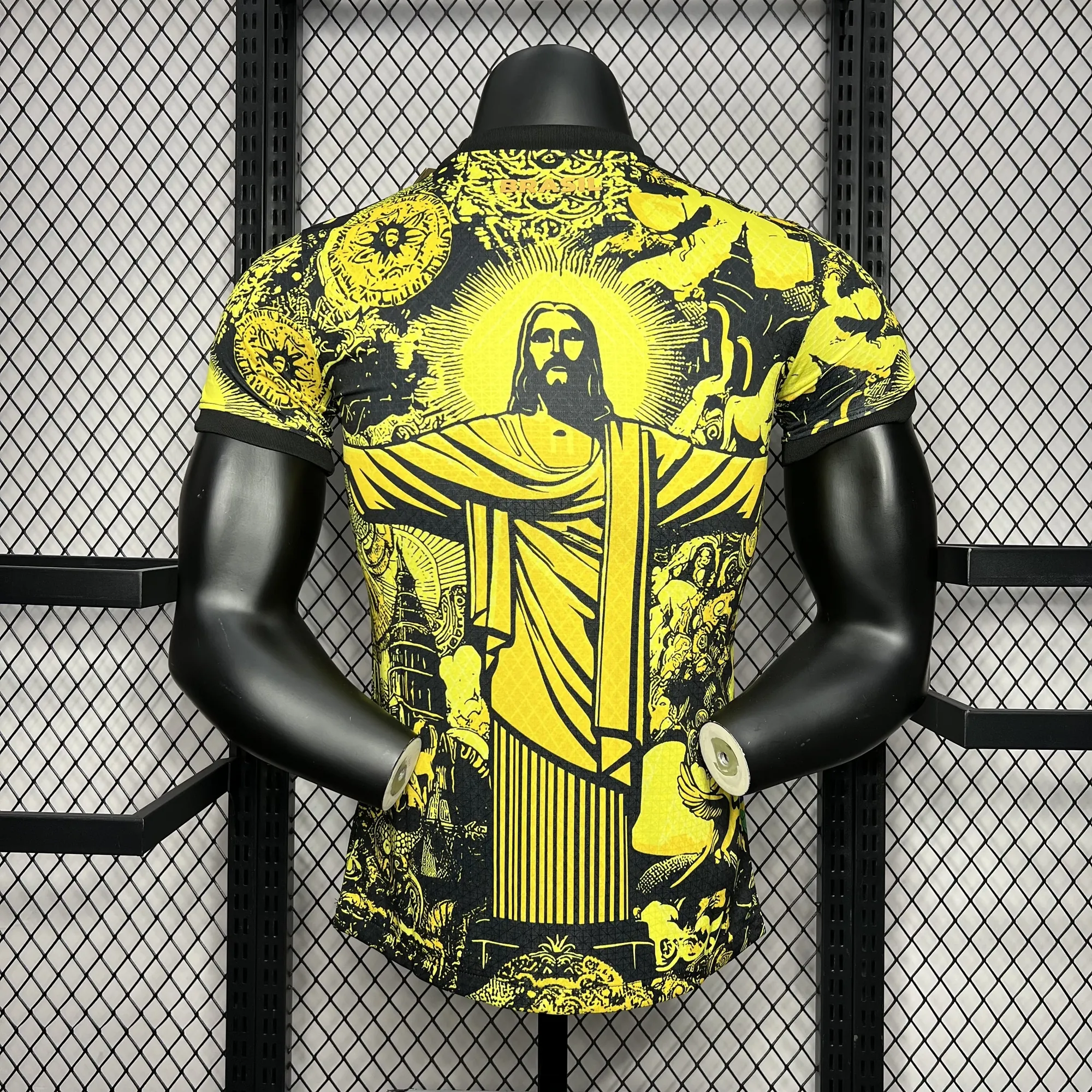 24-25 Brazil Jesus the Redeemer Yellow Kit Player Version Version AAAAJersey Wholesale Yupoo 6