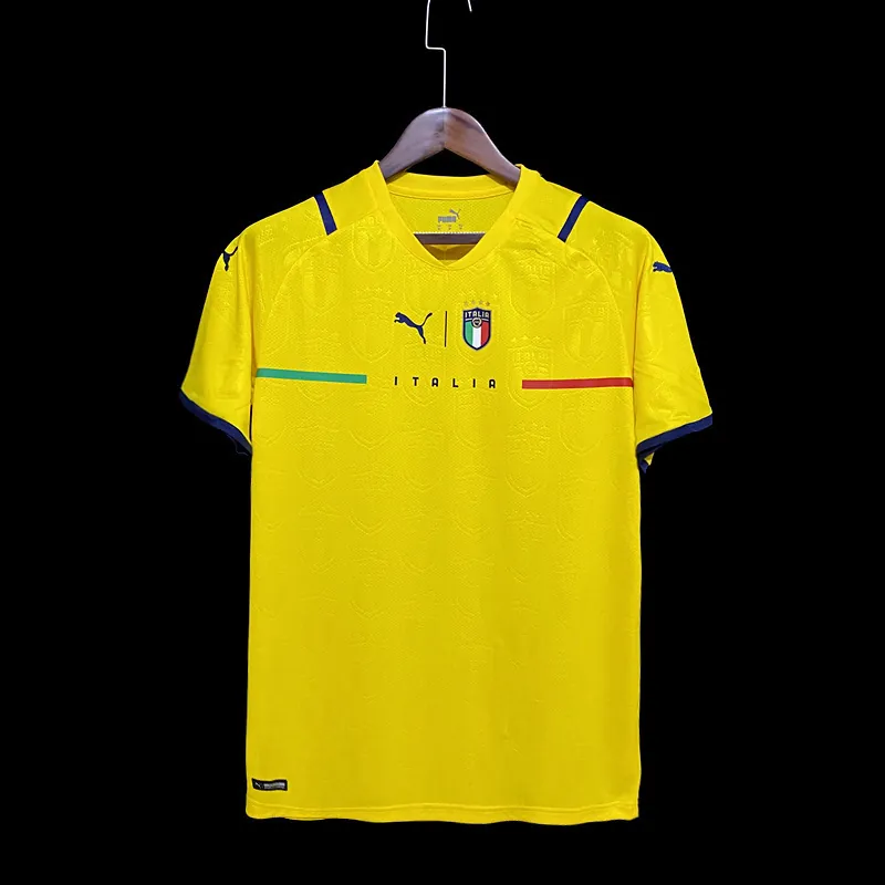 20-21 Italy Goalkeeper Yellow Retro Kit Soccer Shirt AAAAJersey Supply Yupoo 8