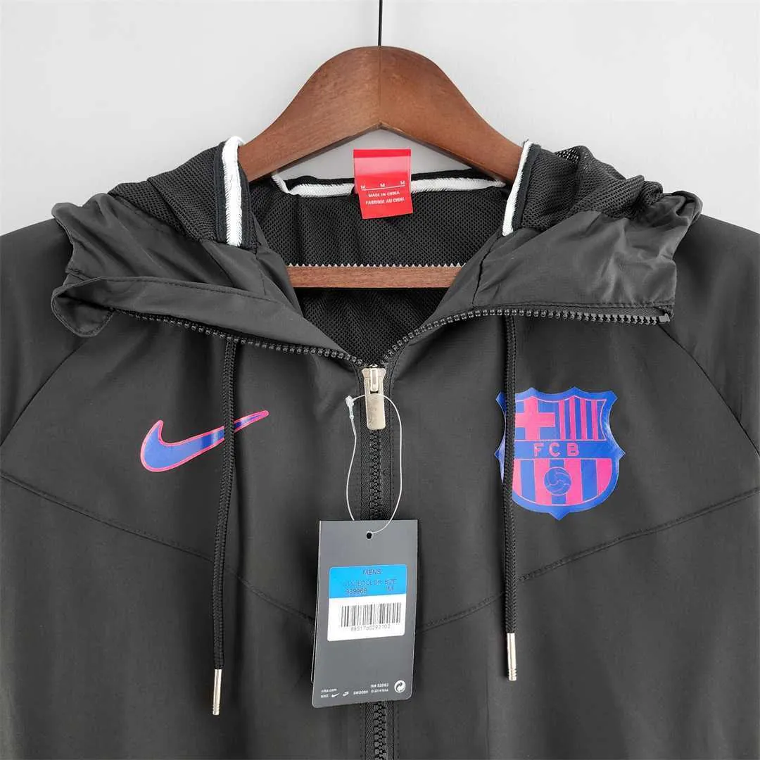22-23 Barcelona black Windbreaker 2