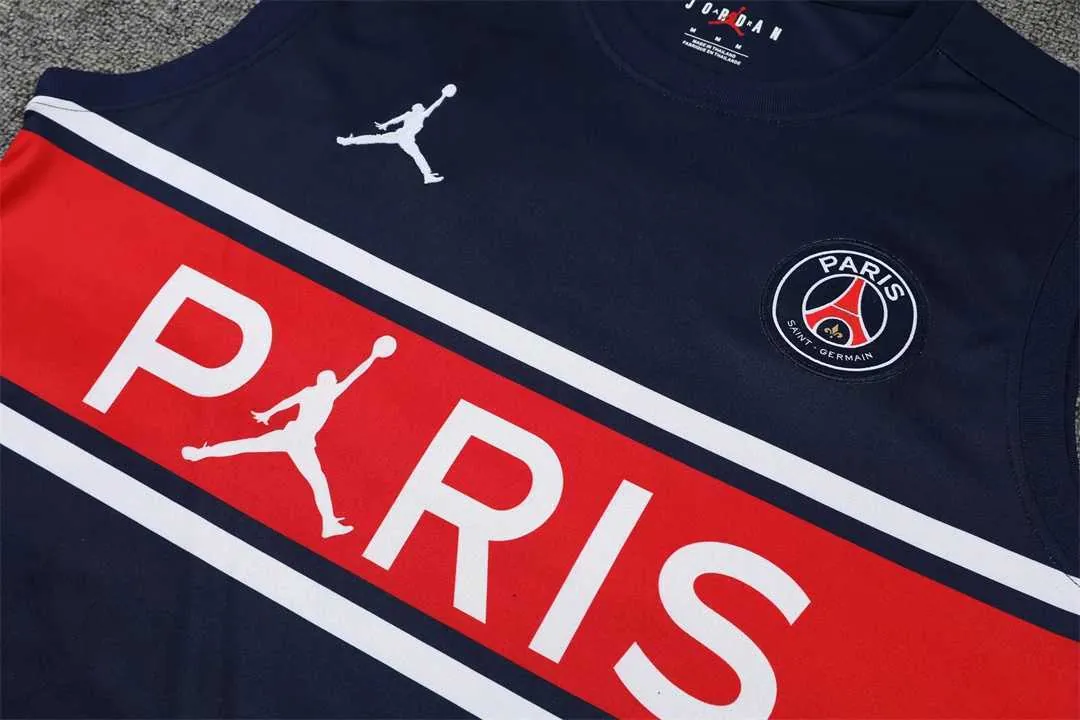 22-23 PSG vest training kit kit dark blue and red stripe 9
