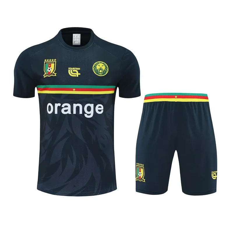 25-26 Cameroon Black Training Kits Football Tracksuits 3