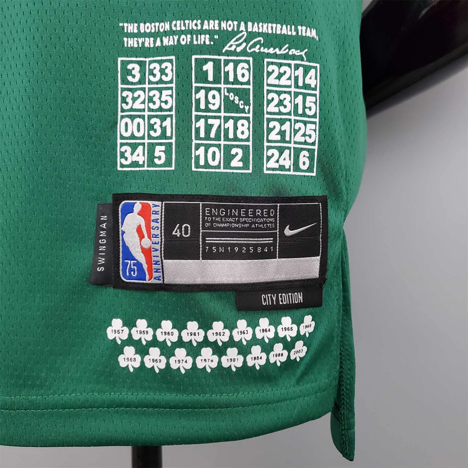 2022 season irving#11 Celtics City Edition Green 5