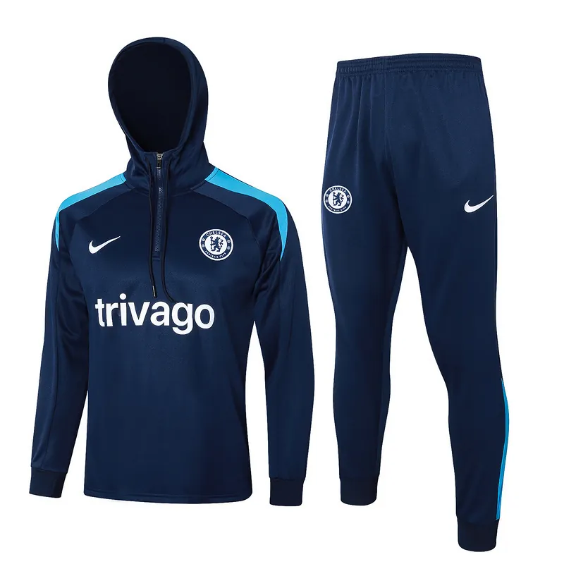 24-25 Chelsea Hoodie Long Sleeve Training Suit Football Shirts 5