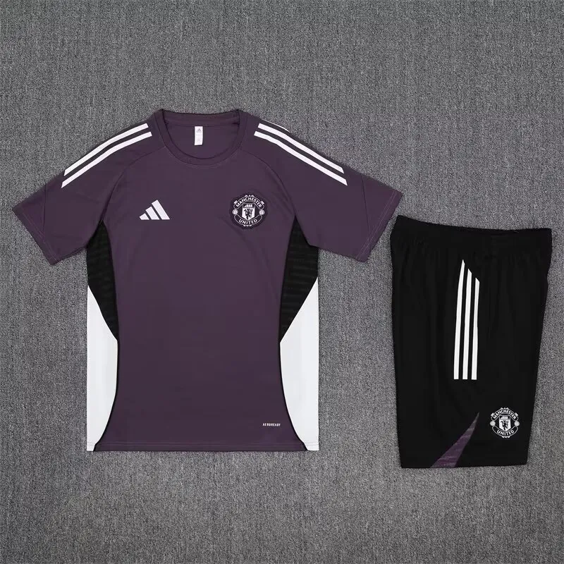 25-26 Manchester United Purple Training Kits Football Tracksuits 2
