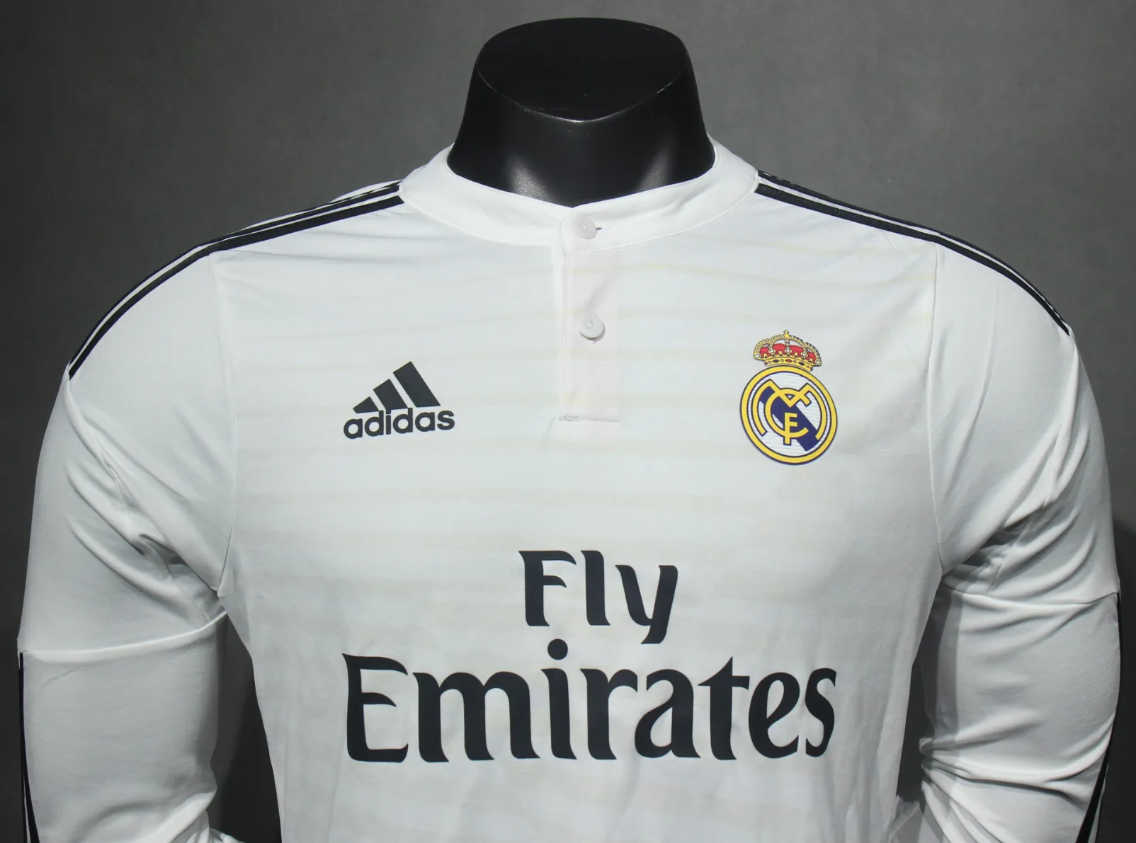 14-15 Real Madrid Home Retro Kit Vintage Player Version Long Sleeve Shirt AAAAJersey Dropship Y 1
