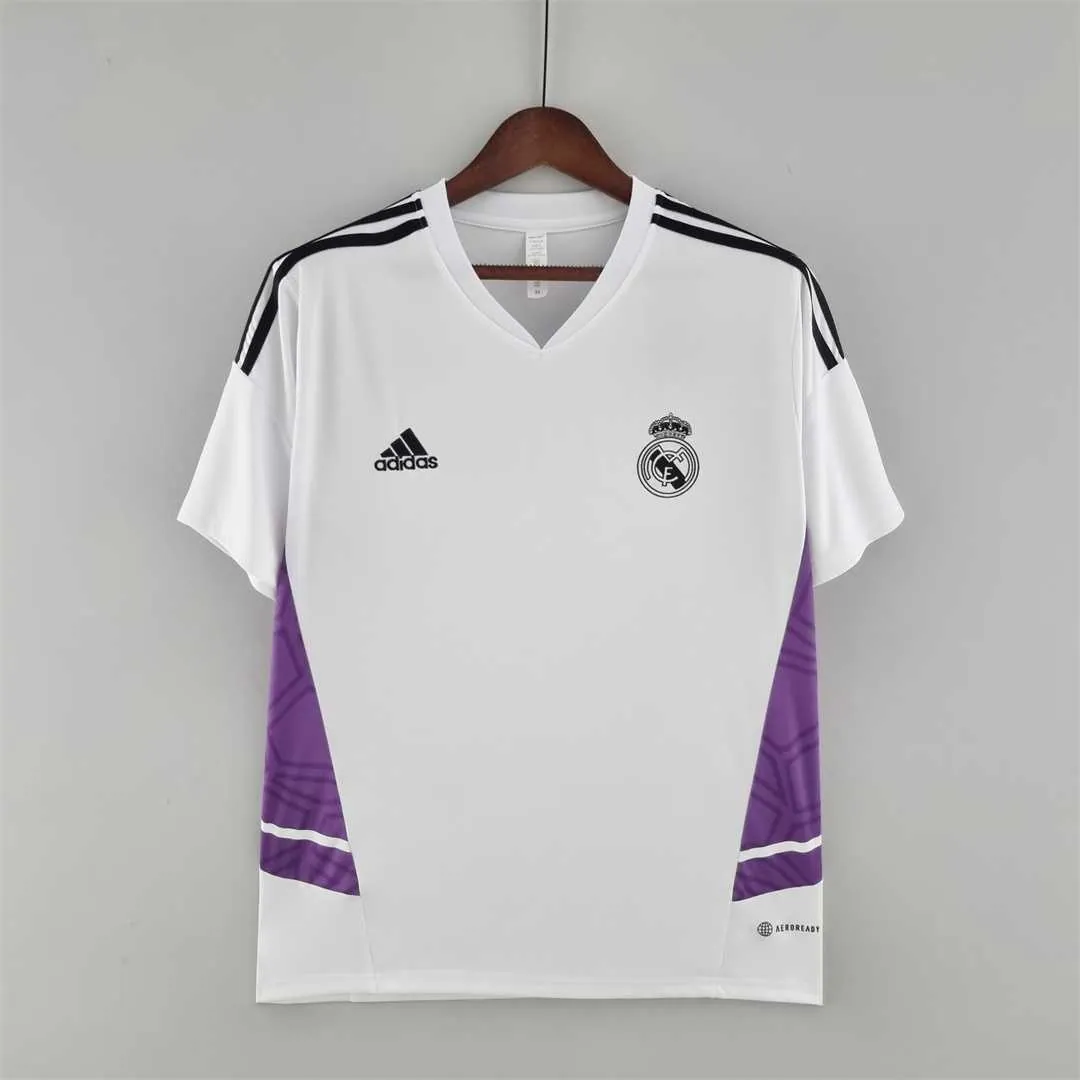 22-23 Real Madrid training suit whitepurple border 9
