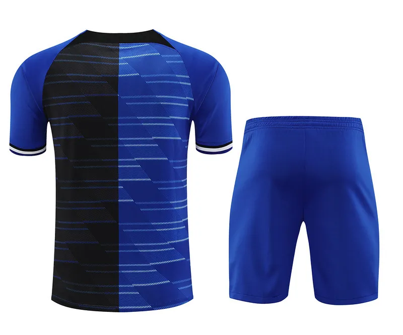 23-24 Inter Milan Short Sleeve Kits Blue&Black Training Suits Cheap Jerseys Yupoo 2