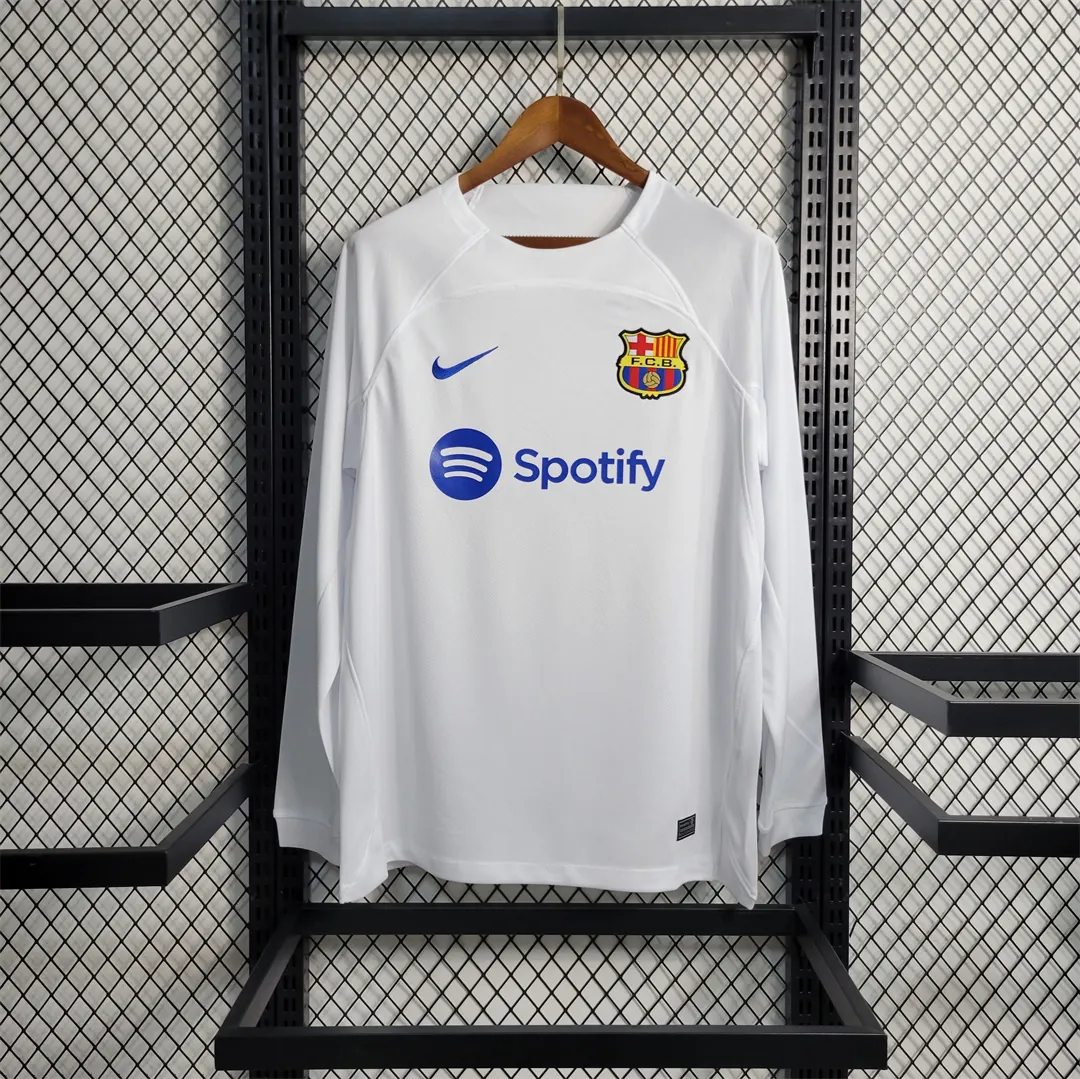 23-24 Barcelona white away Long Sleeve 9