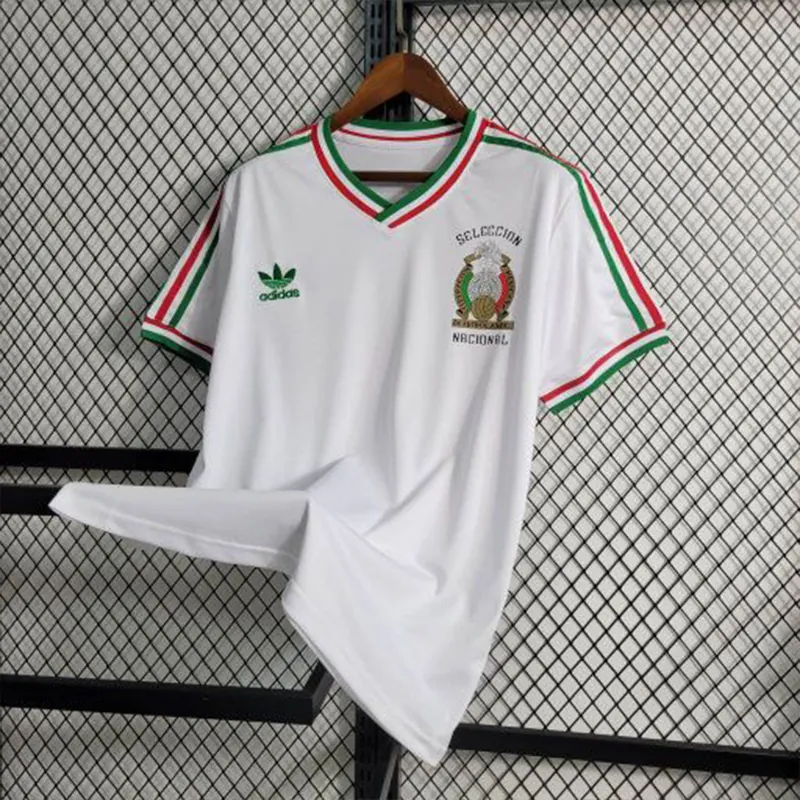 85-86 Retro Mexico Away S-XXL Cheap Soccer Jerseys 2