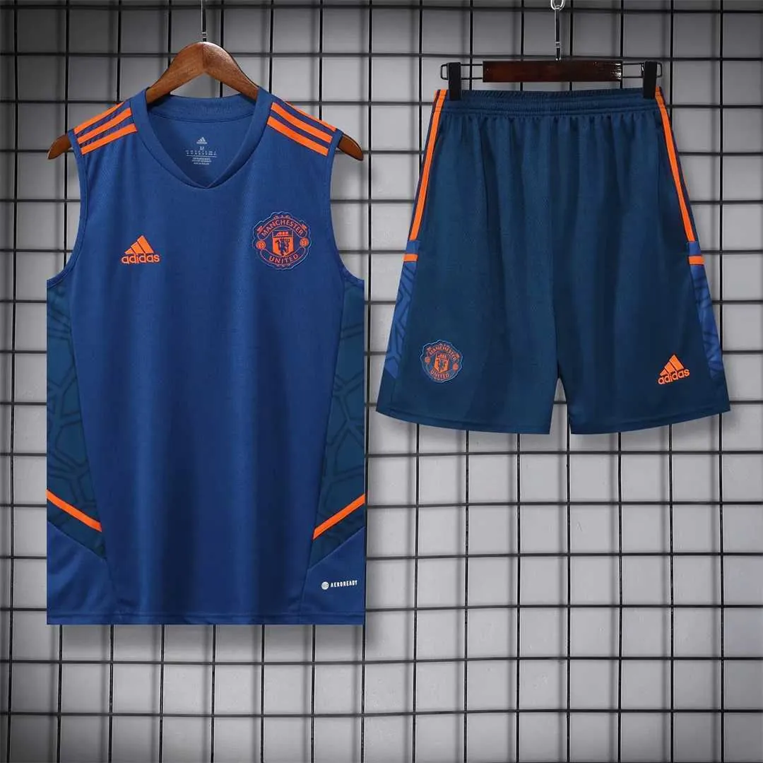 22-23 Manchester United vest training suit kit navy blue 14