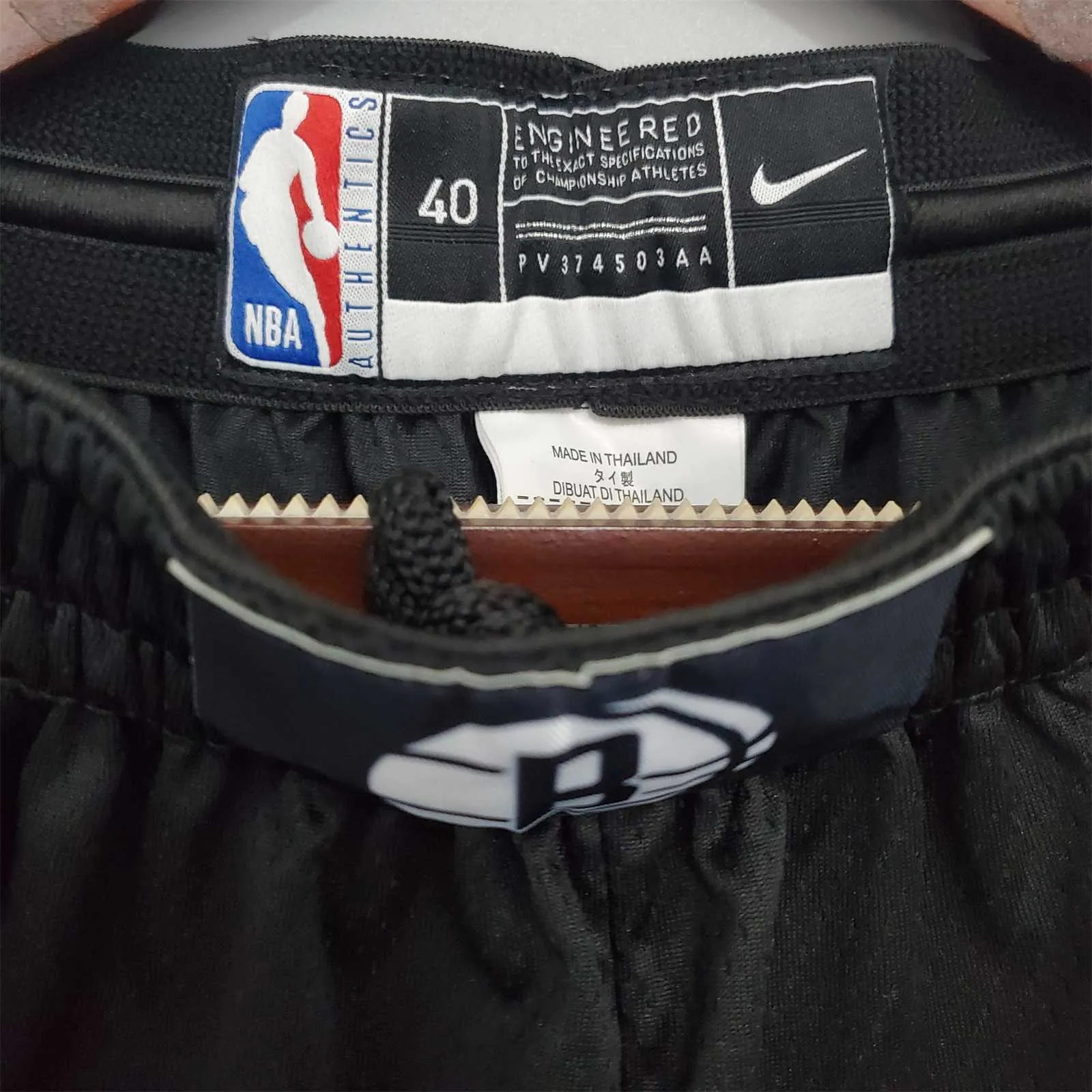 Brooklyn Nets City version black NBA shorts 1