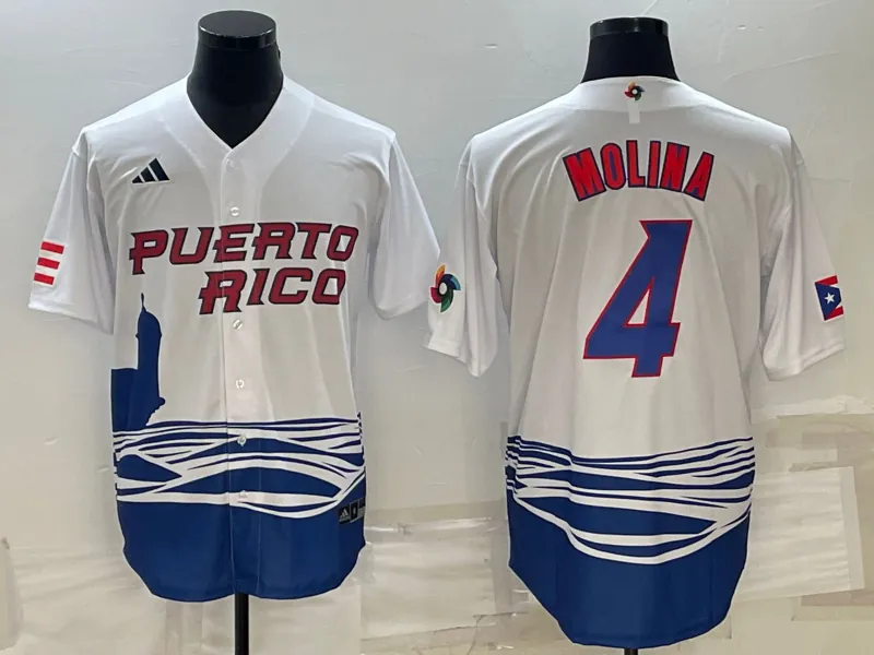 White Puerto Rico 2023 World Cup Baseball Jerseys 54