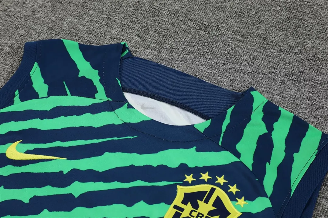 2022 Brazil vest training suit green 2