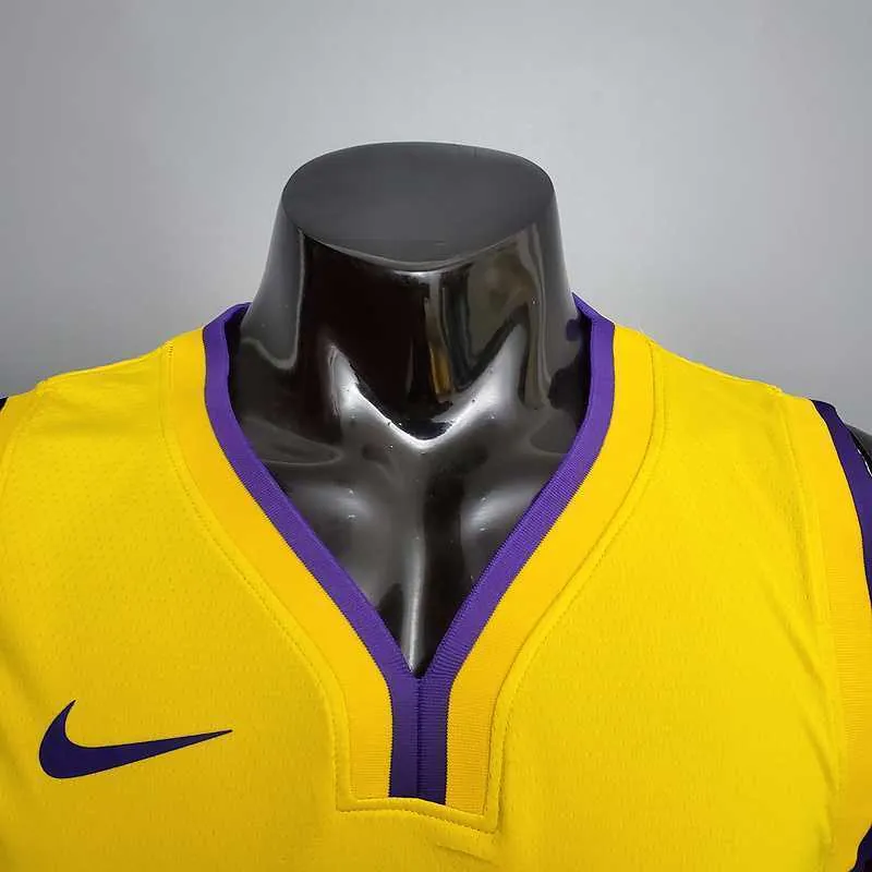 Bryant #8 Lakers V-neck City Edition yellow 6