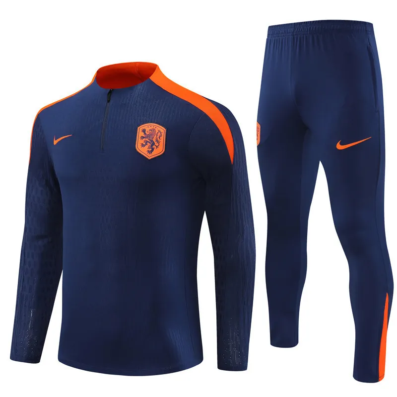 2024 Netherlands Player Long Sleeve Training Suit Football Shirts 4