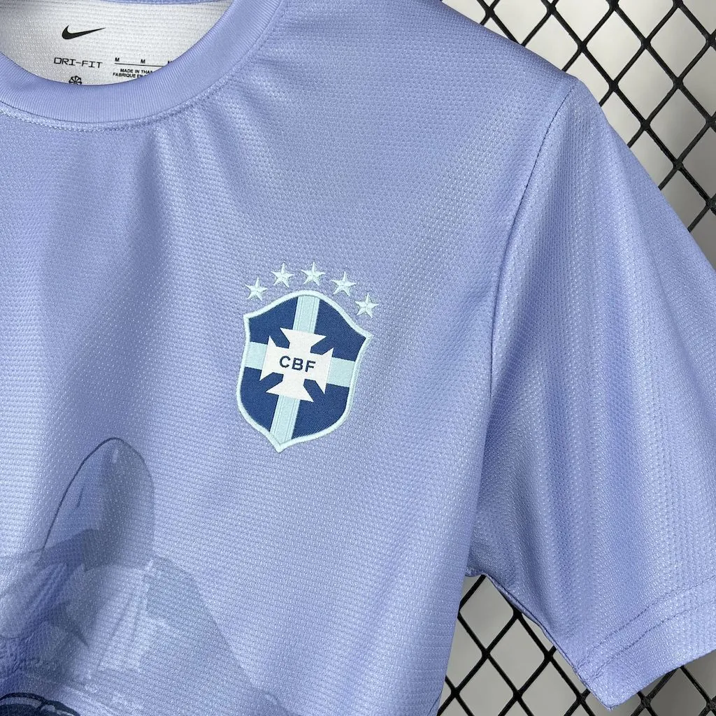 2025 Brazil Cristo Redentor Purple Special Edition T-Shirt Football Apparels Soccer AAAAJersey 1
