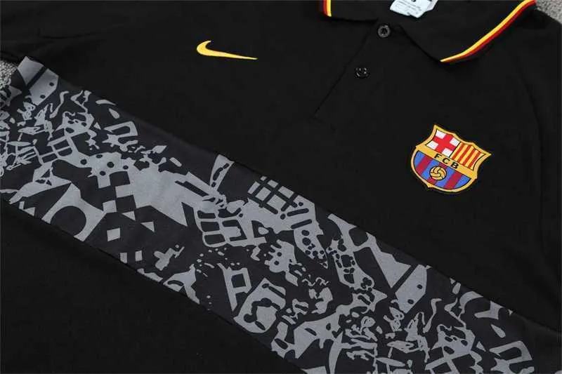 Barcelona Polo black yellow-logo 6