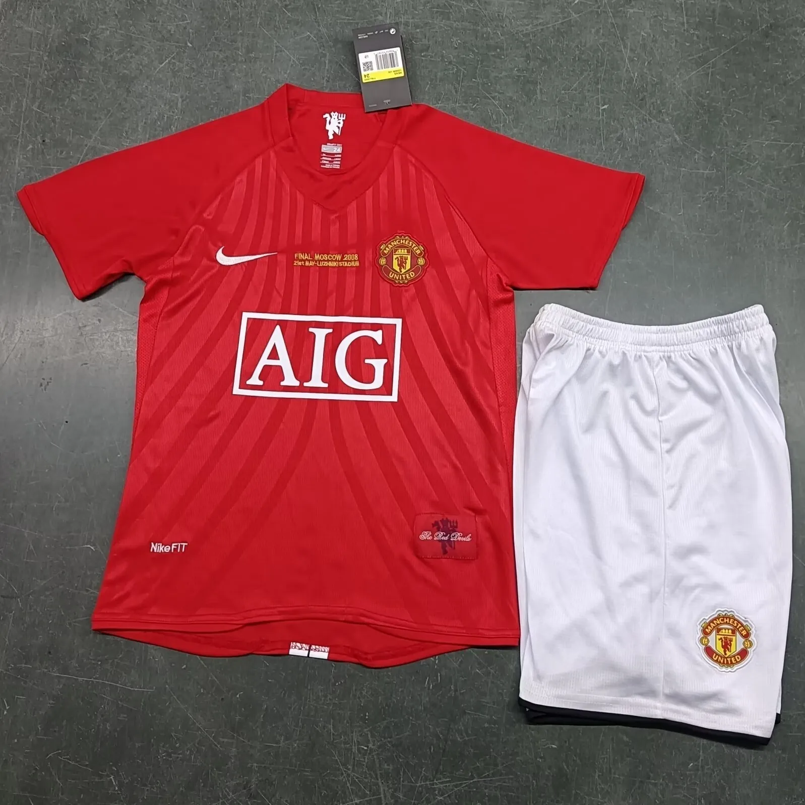 07-08 Manchester United Home Retro UCL final home kid kits 7