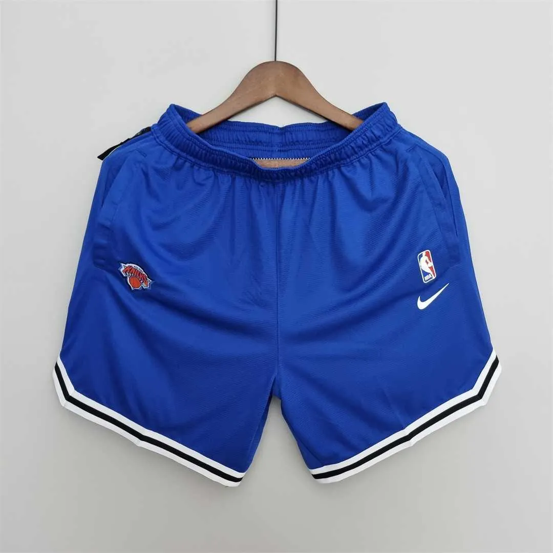 2022 New York Knicks NBA US Training Shorts Blue 7
