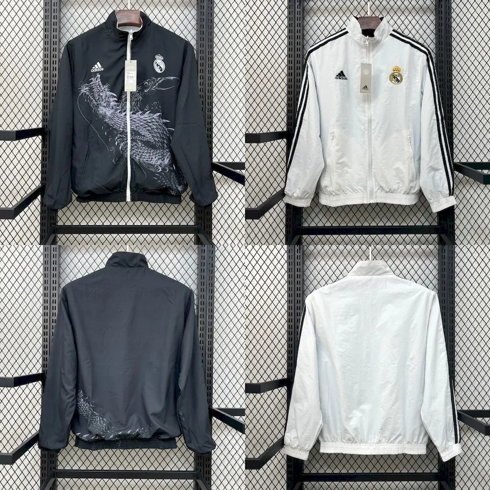 25-26 Real Madrid Double-Sided Windbreaker Jackets Kit Yupoo 5