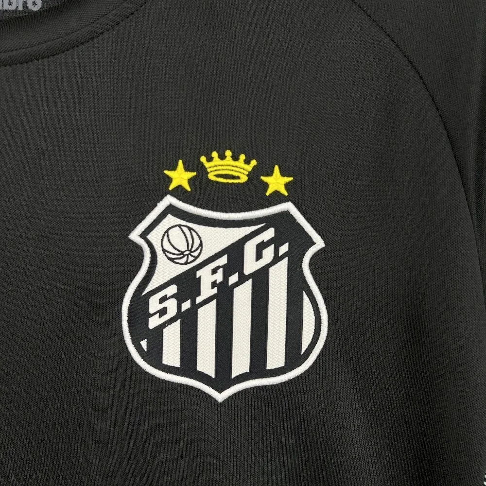 25-26 Santos Black Goalkeeper Kit Soccer T-Shirt AAAAJersey Supply Yupoo 5