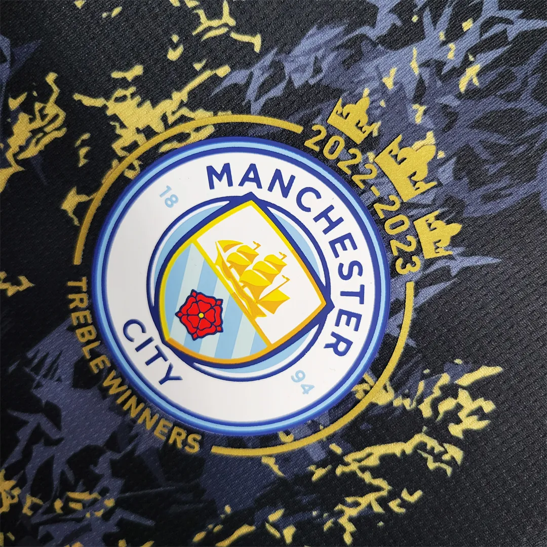 23-24 Manchester City Black Gold Special Edition Size S-XXL 7
