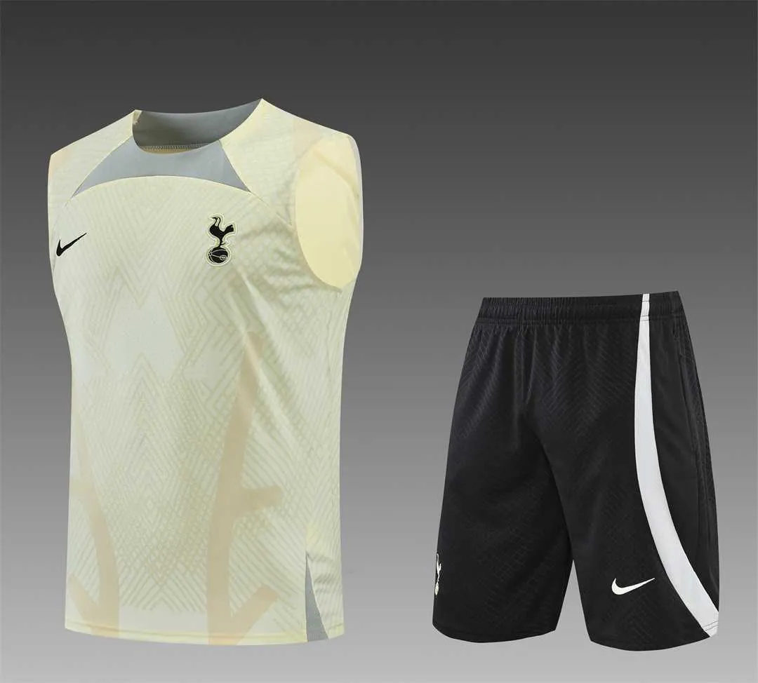 22-23 Tottenham Hotspur vest training suit kit Light Yellow 23