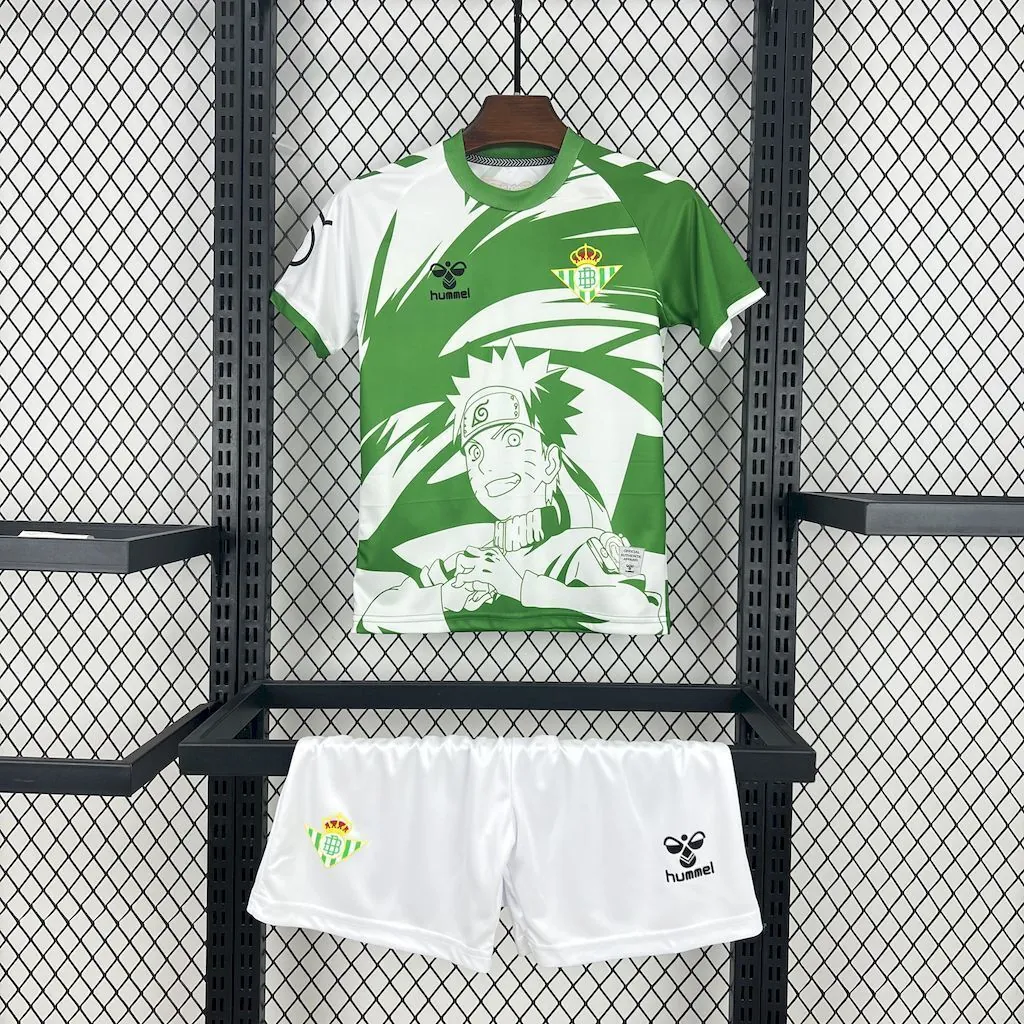 25-26 Real Betis Hummel x Limited-edition Naruto Kid Kits Youth Apparels AAAAJersey Wholesale Y 6