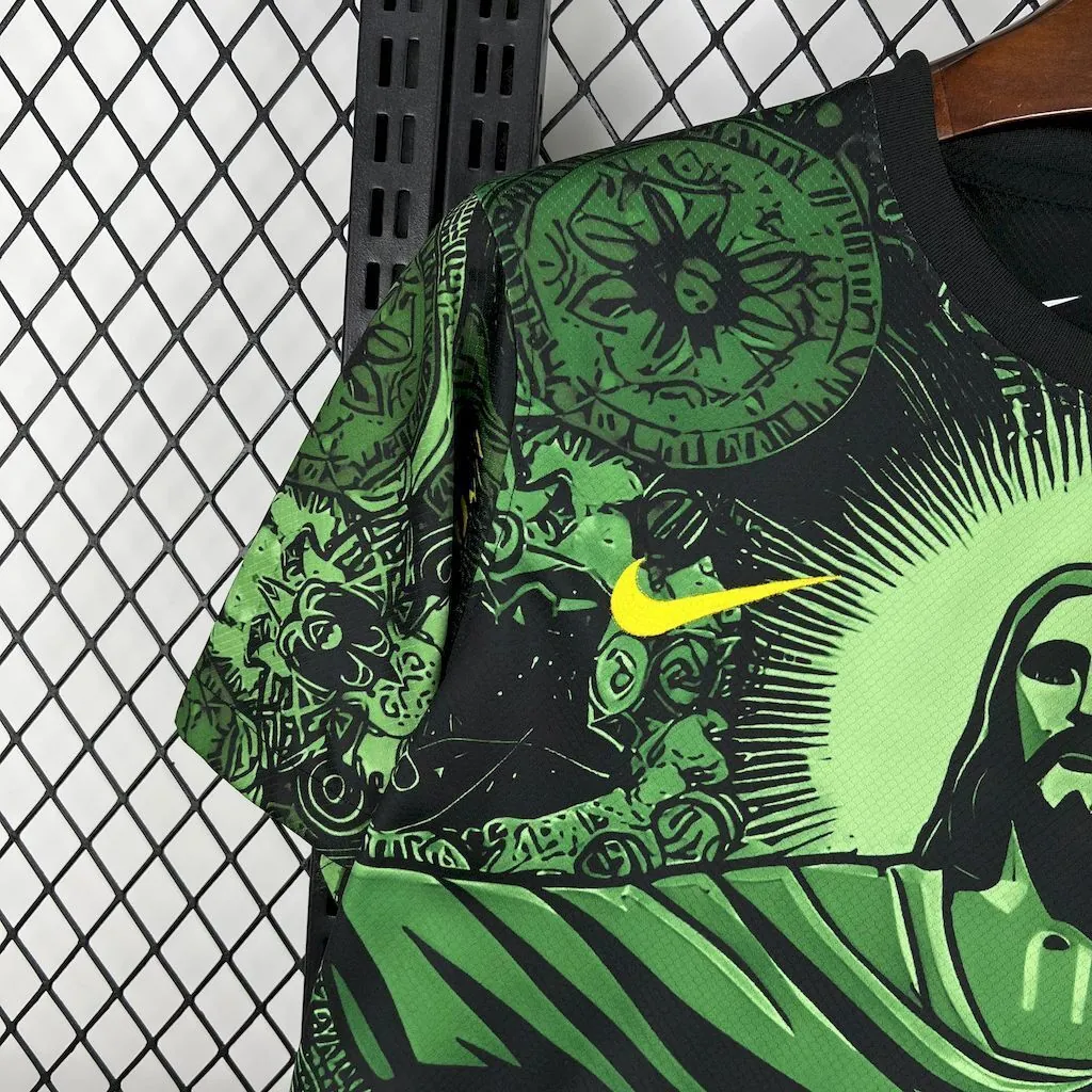 2024 Brazil Christ the Redeemer Green Special Edition Shirt Soccer Uniform AAAAJersey Supply Yu 3