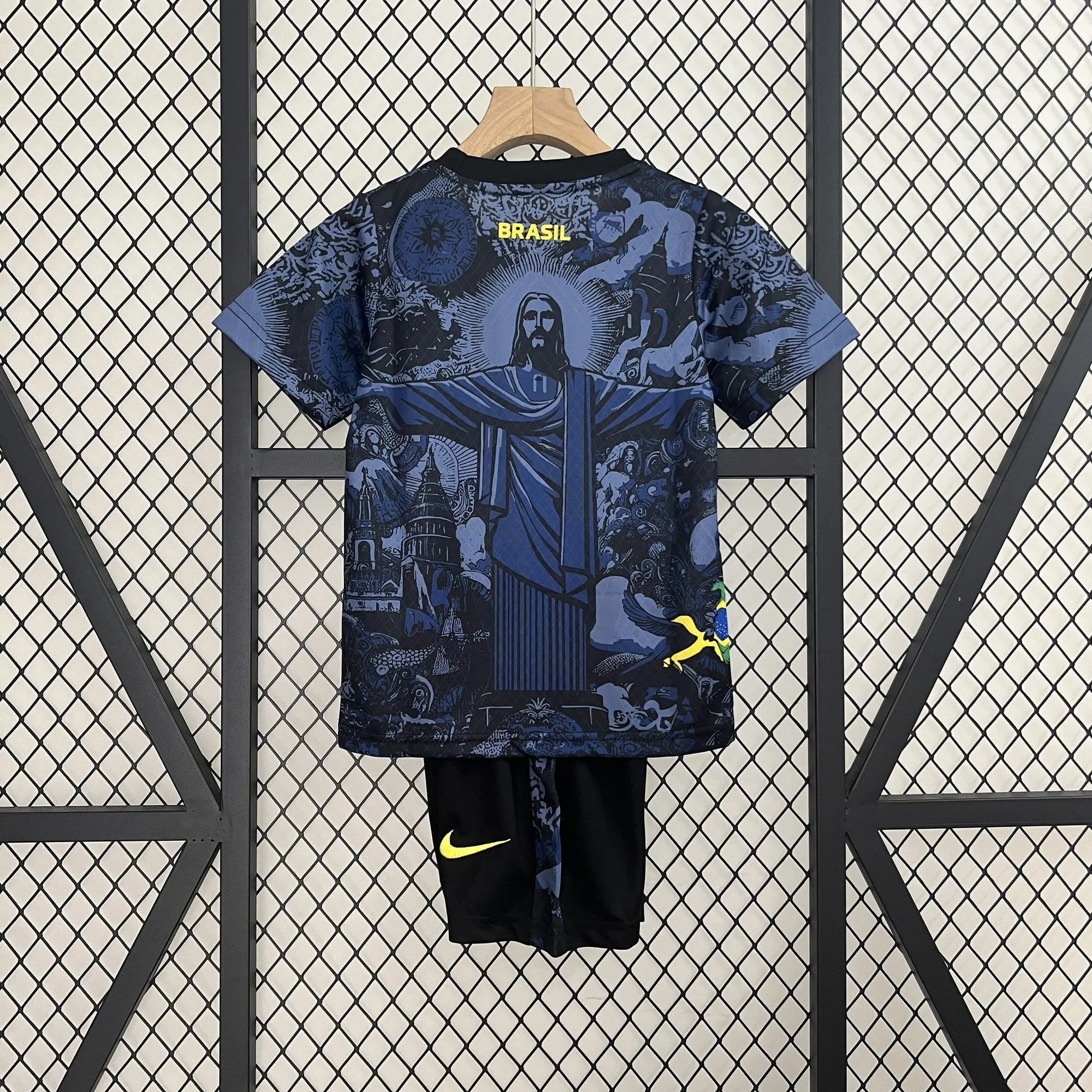 24-25 Brazil Dark Blue Jesus Kid Kits Youth Apparels AAAAJersey Supplier Yupoo 2