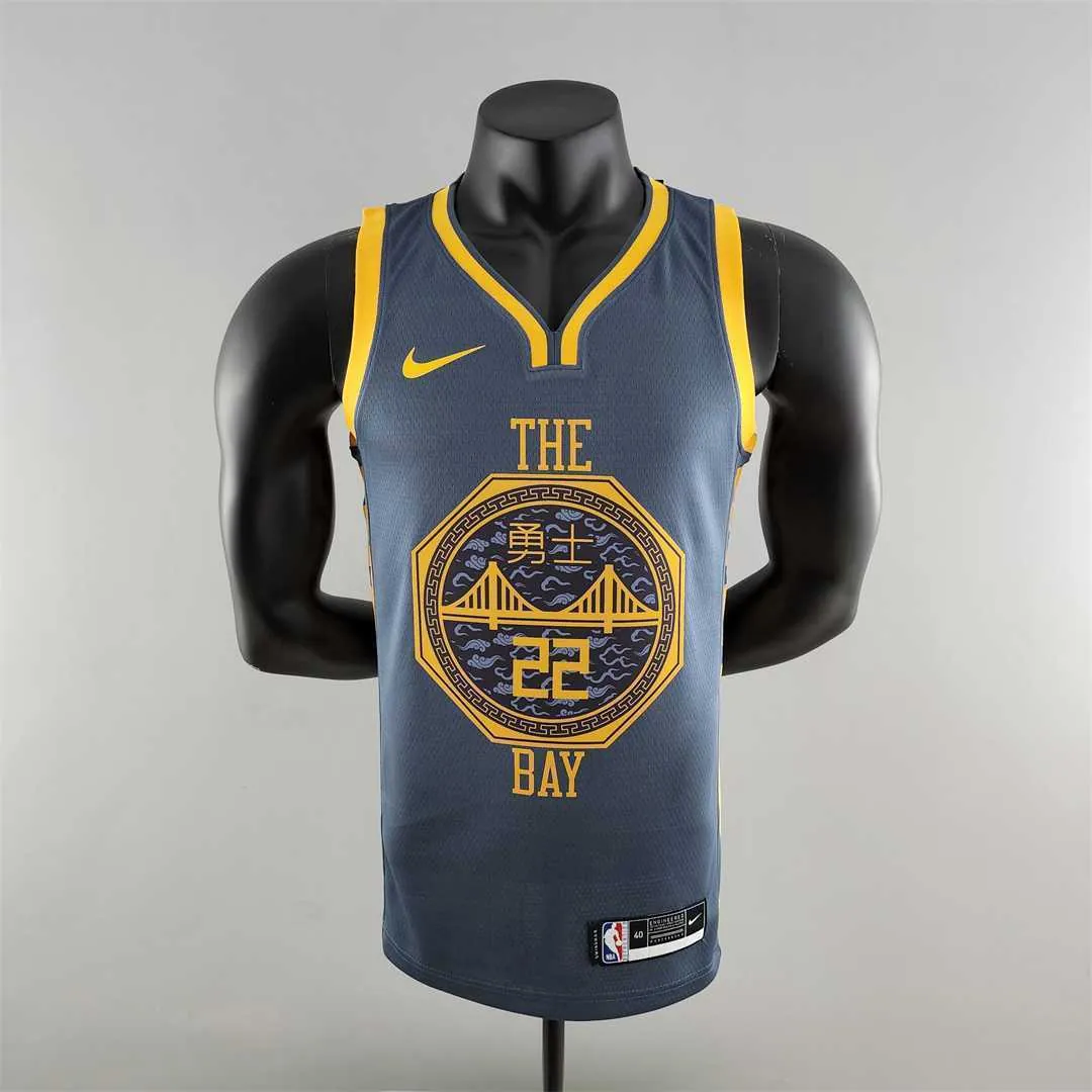 2018 WIGGINS #22 Golden State Warriors Grey NBA Jersey 10