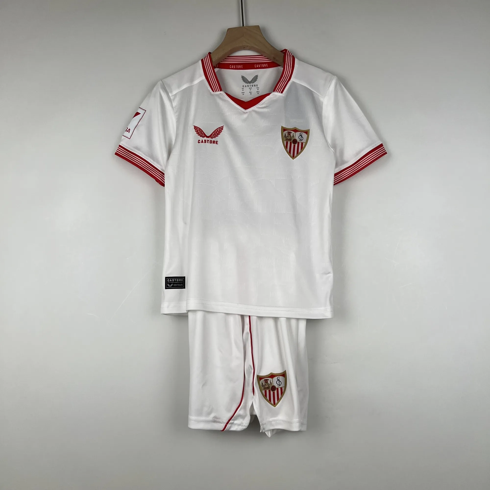 23-24 kids Sevilla home size 16-28 football t-shirt 10