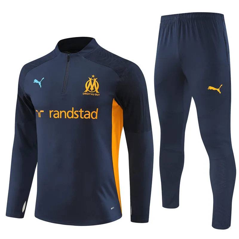 24-25 Marseille Long Sleeve Training Suit Football Shirts 4