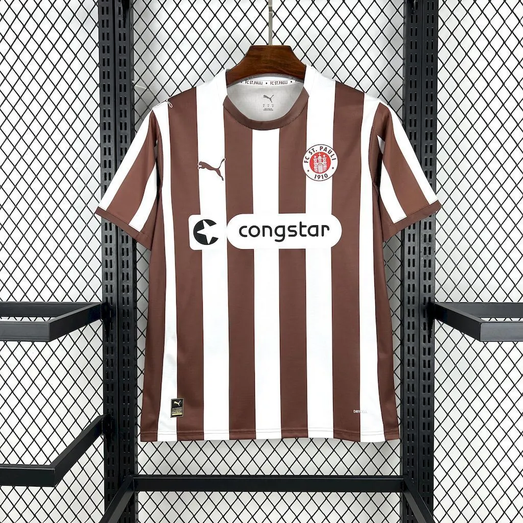 25-26 St Pauli Home T-Shirt Football Apparels Soccer AAAAJersey Yupoo S-2XL 1