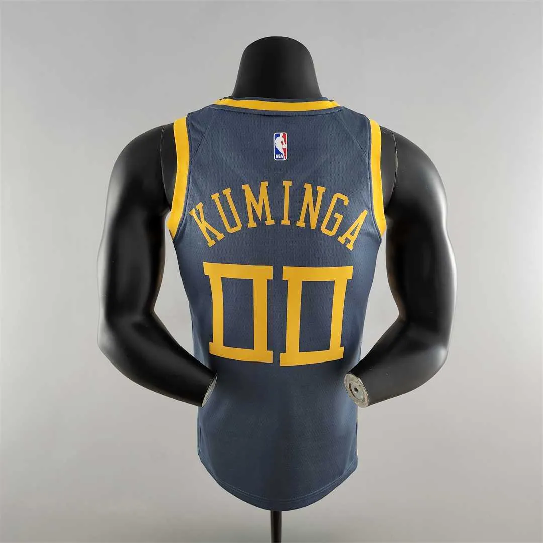 2018 KUMINGA#00 Golden State Warriors Grey NBA Jersey 4