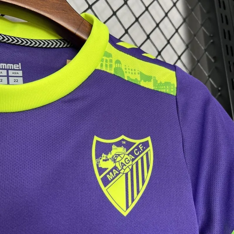 24-25 Malaga Away Kid Kits Youth Apparels Football AAAAJersey Yupoo 2