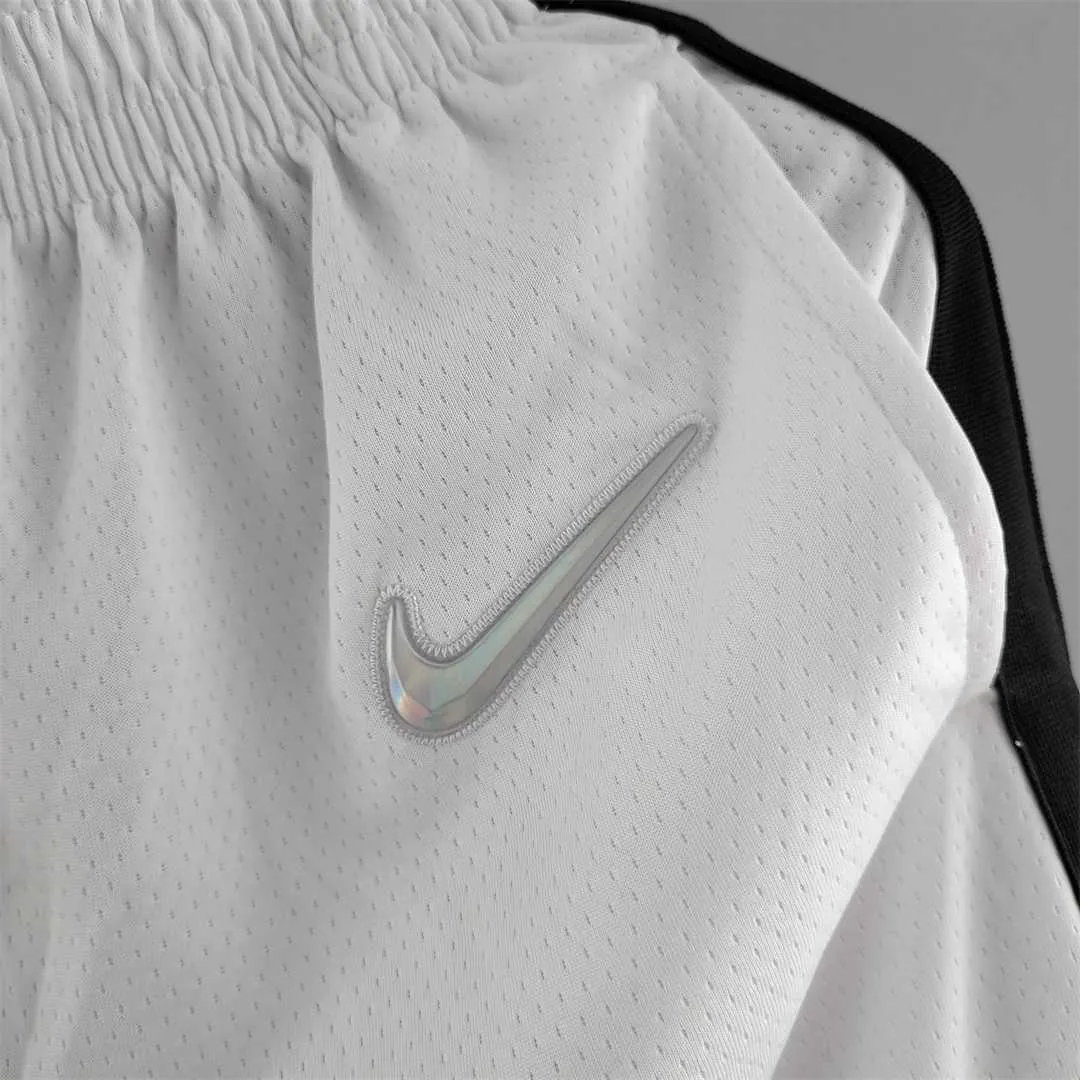 75th anniversary Brooklyn Nets White NBA shorts 6