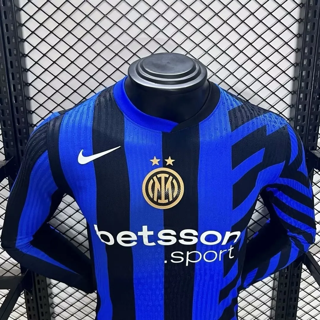 24-25 Inter Milan Home Long Sleeve Kit Player Version Shirt Soccer AAAAJersey Yupoo 1