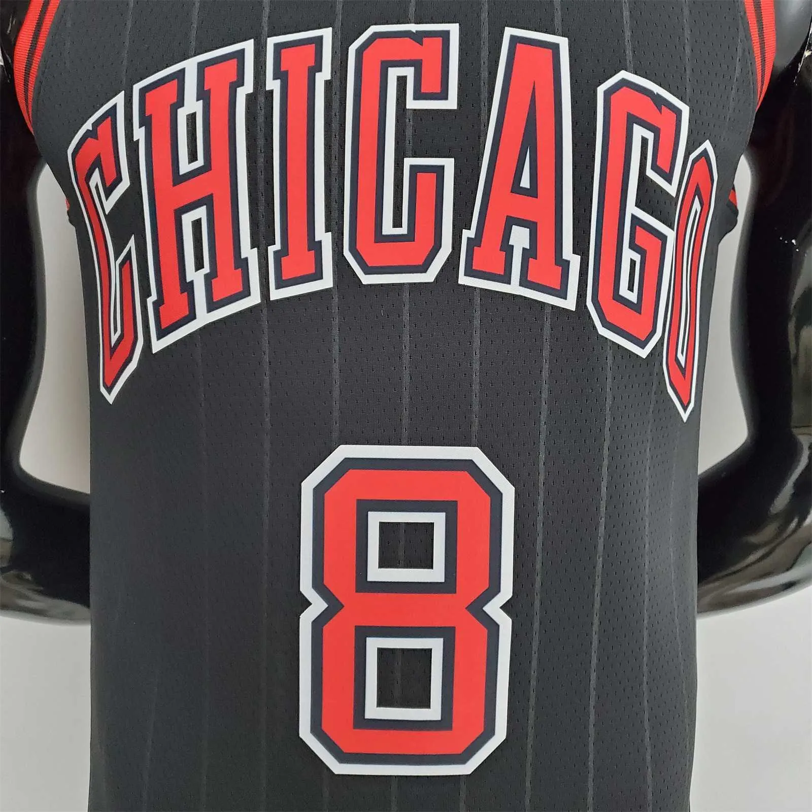 75th Anniversary LaVine#8 Bulls Flyers Black NBA Jersey 2