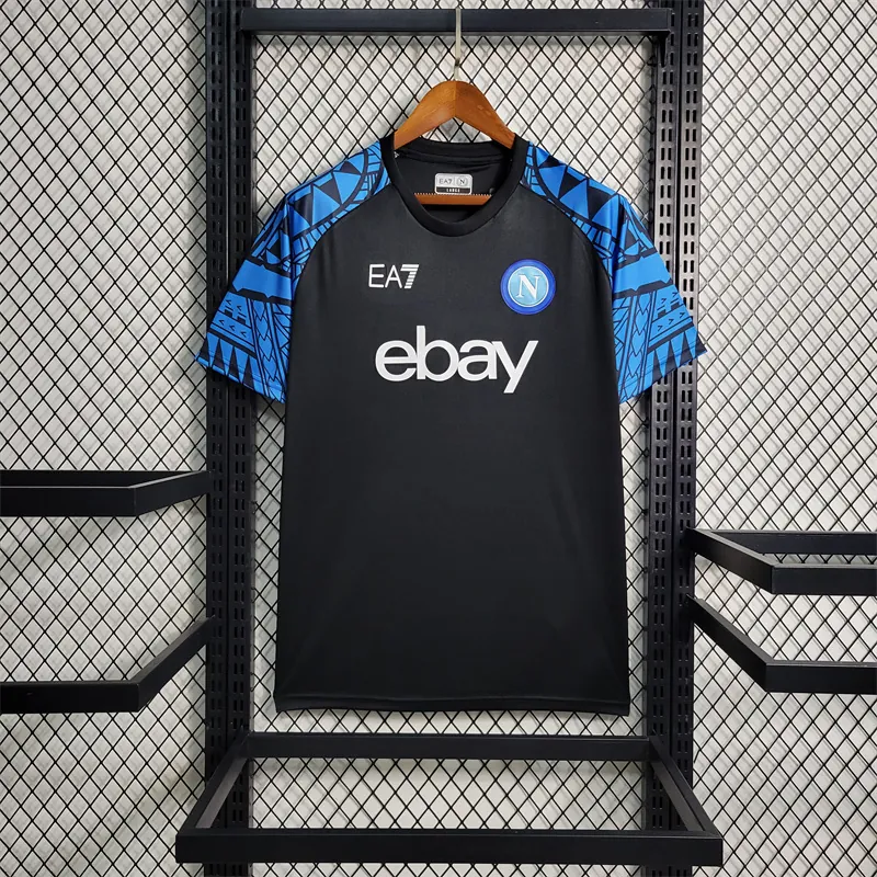 23-24 Napoli Black Training Suit Size S-4XL Soccer Jersey 9