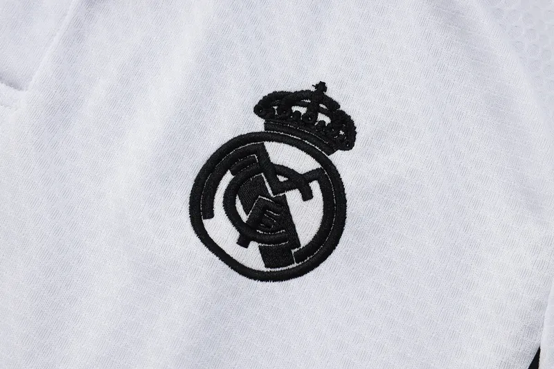 25-26 Real Madrid Polo White&Black Training Kits Football Tracksuits 8