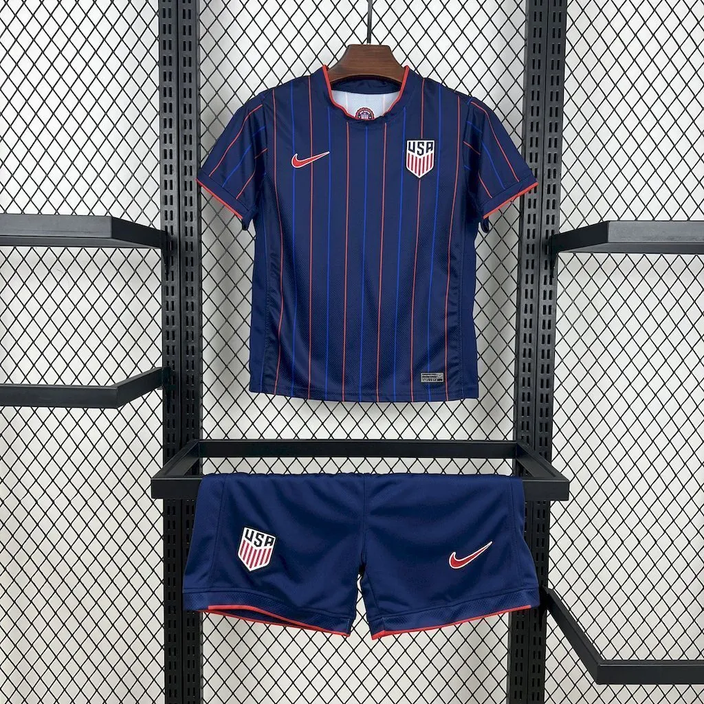 25-26 USA Away Kid Kits Youth Apparels AAAAJersey Supply Yupoo 9