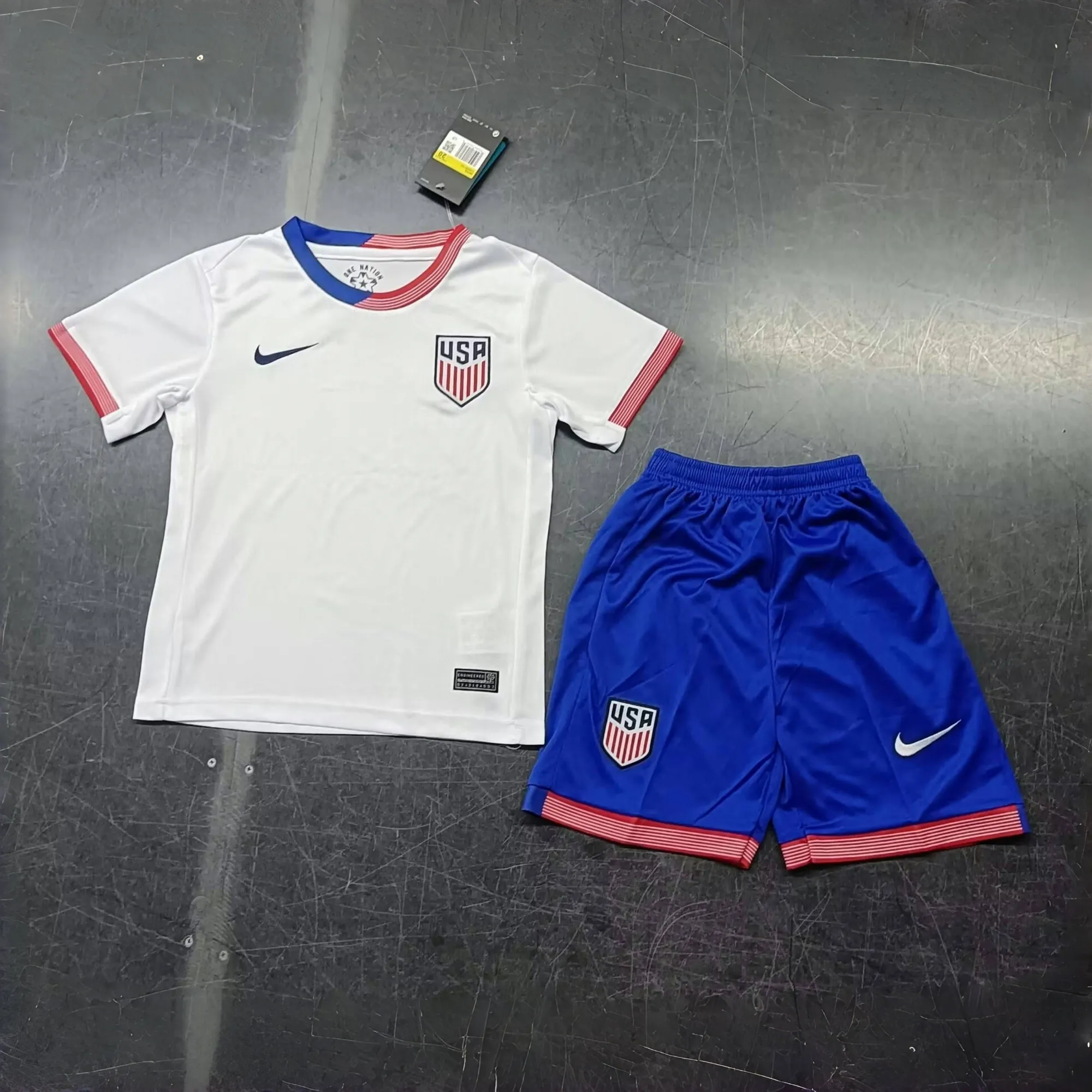 2024 USA Home Kid Kits Copa America Children Sets Soccer Jerseys Yupoo 2