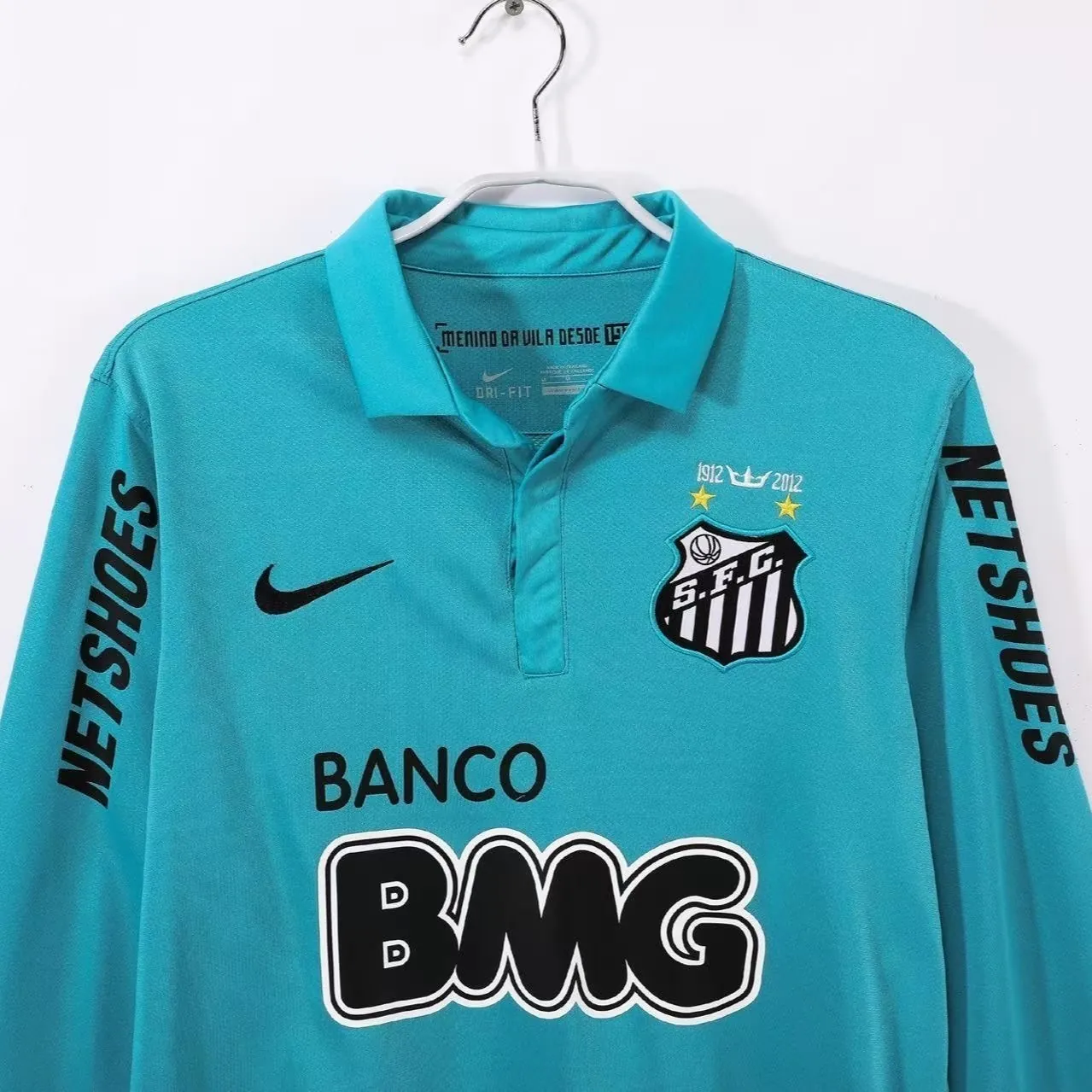12-13 Santos Away Retro Kit Football Long Sleeve Blue Shirt AAAAJersey Supplier Yupoo 3