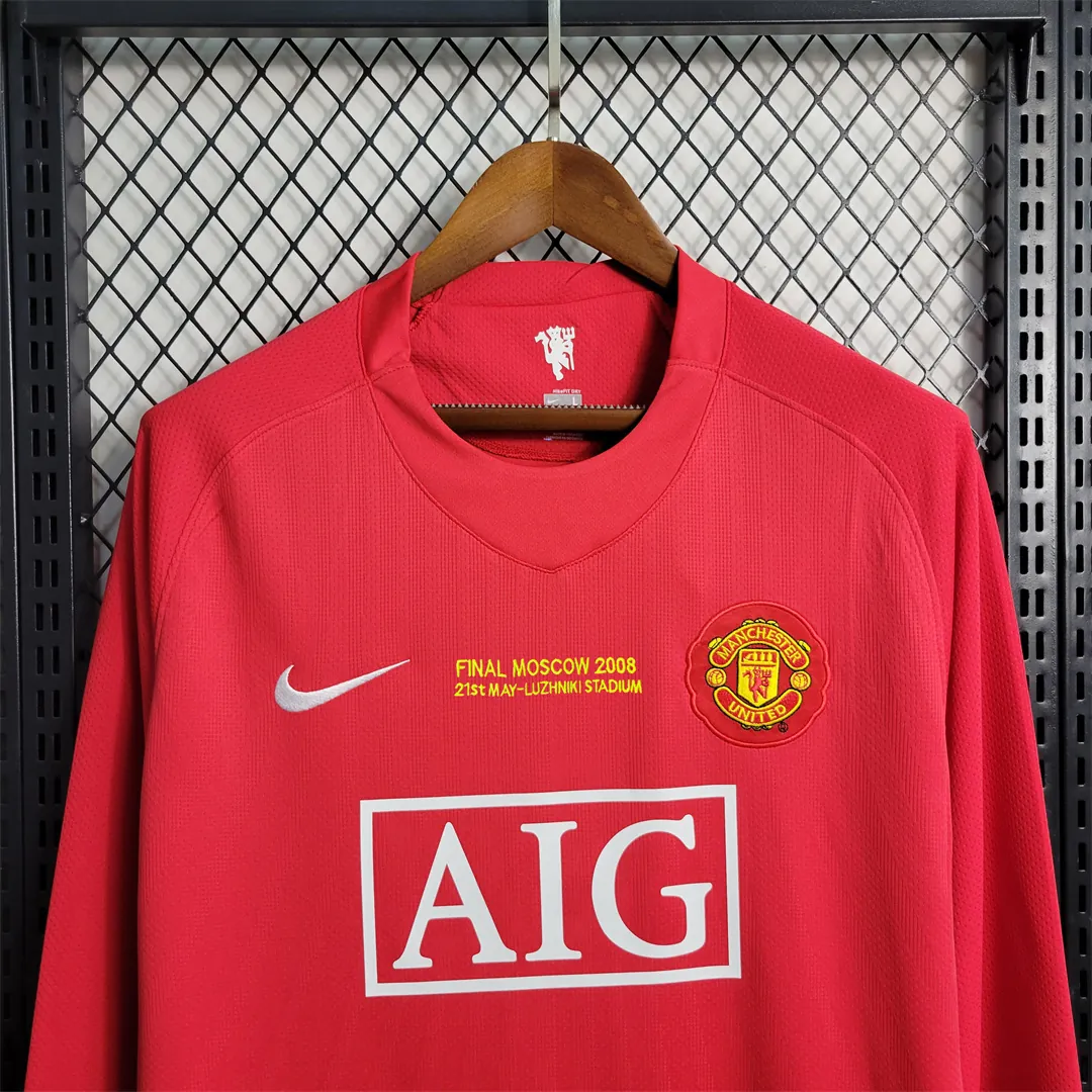 07-08 Manchester United Champions League version home Long Sleeve 4