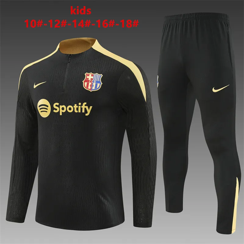 24-25 Barcelona Player Kids Long Sleeve Training Suit Football Shirts 1