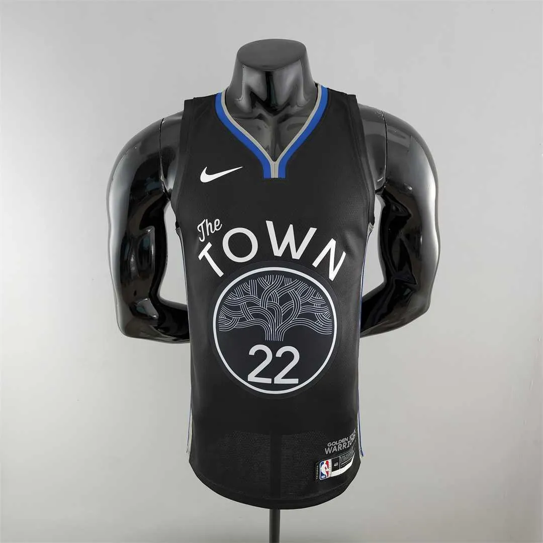 2020 WIGGINS #22 Warriors City Edition Black and Grey NBA Jersey 10