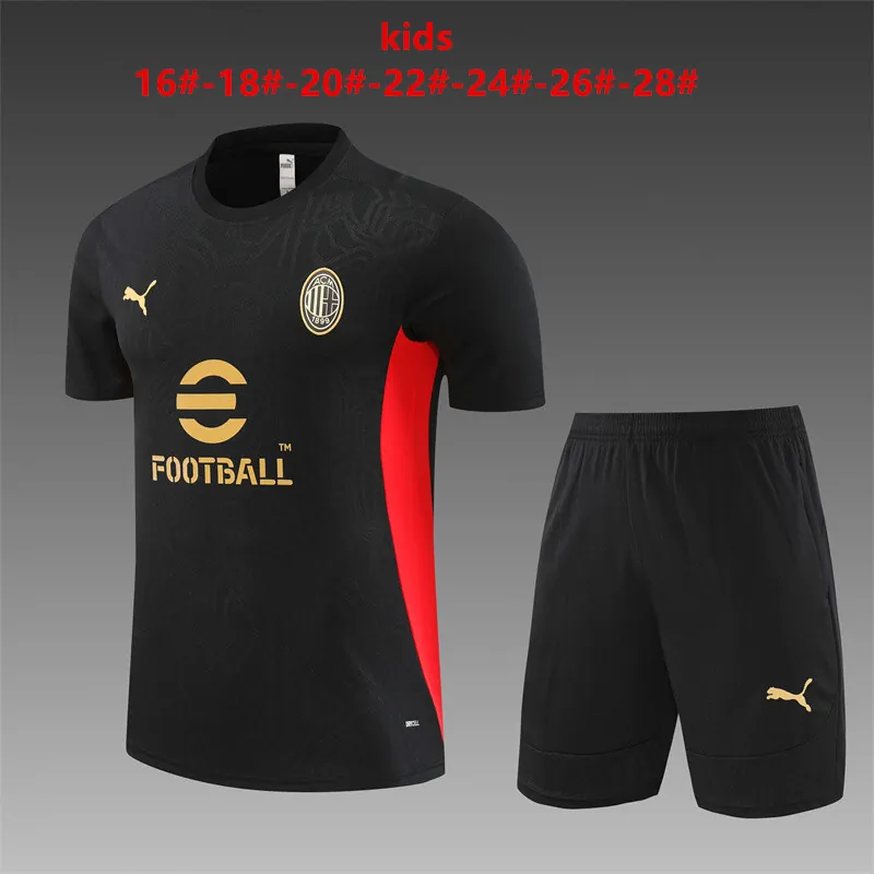24-25 AC Milan Kids Training Soccer Jerseys Football Shirts 1