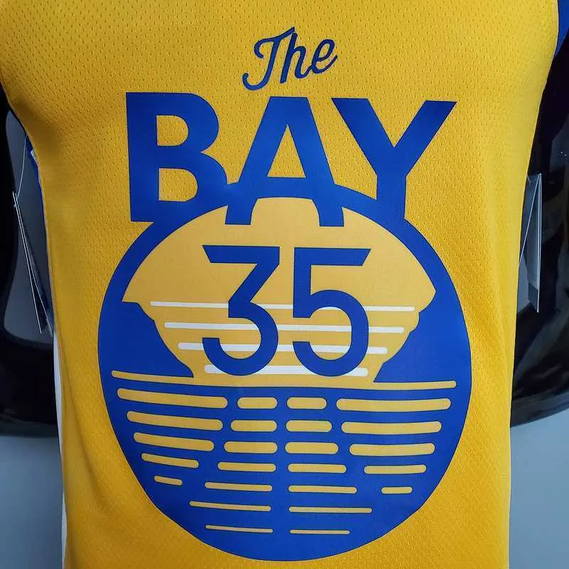 New DURANT#35 Golden State Warriors yellow 5